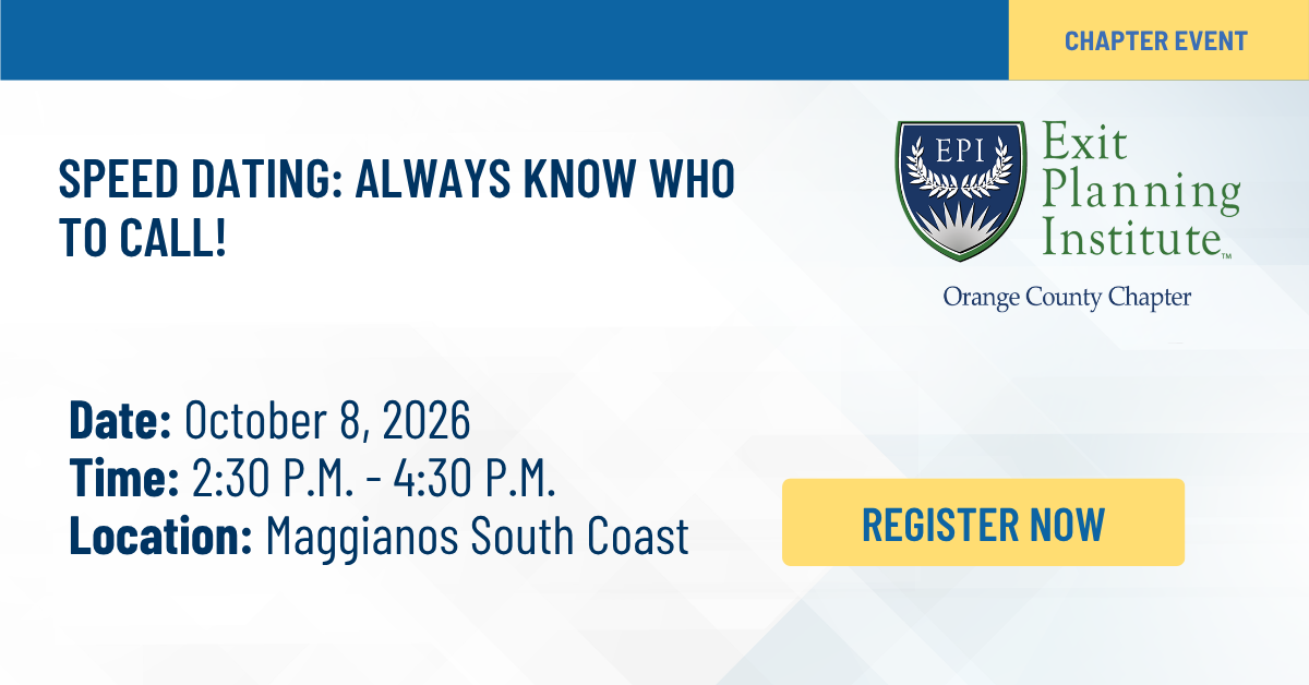 Orange County Chapter | Exit Planning Institute